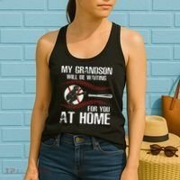 Baseball My Grandson Will Be Waiting For You At Home Women's Tank Top thumb 2