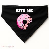 Bite Me Gift Donut Crew Gift USA-Made Doggie Bandana thumb 0