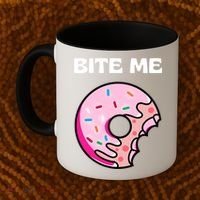 Bite Me Gift Donut Crew Gift Coffee Mug thumb 2