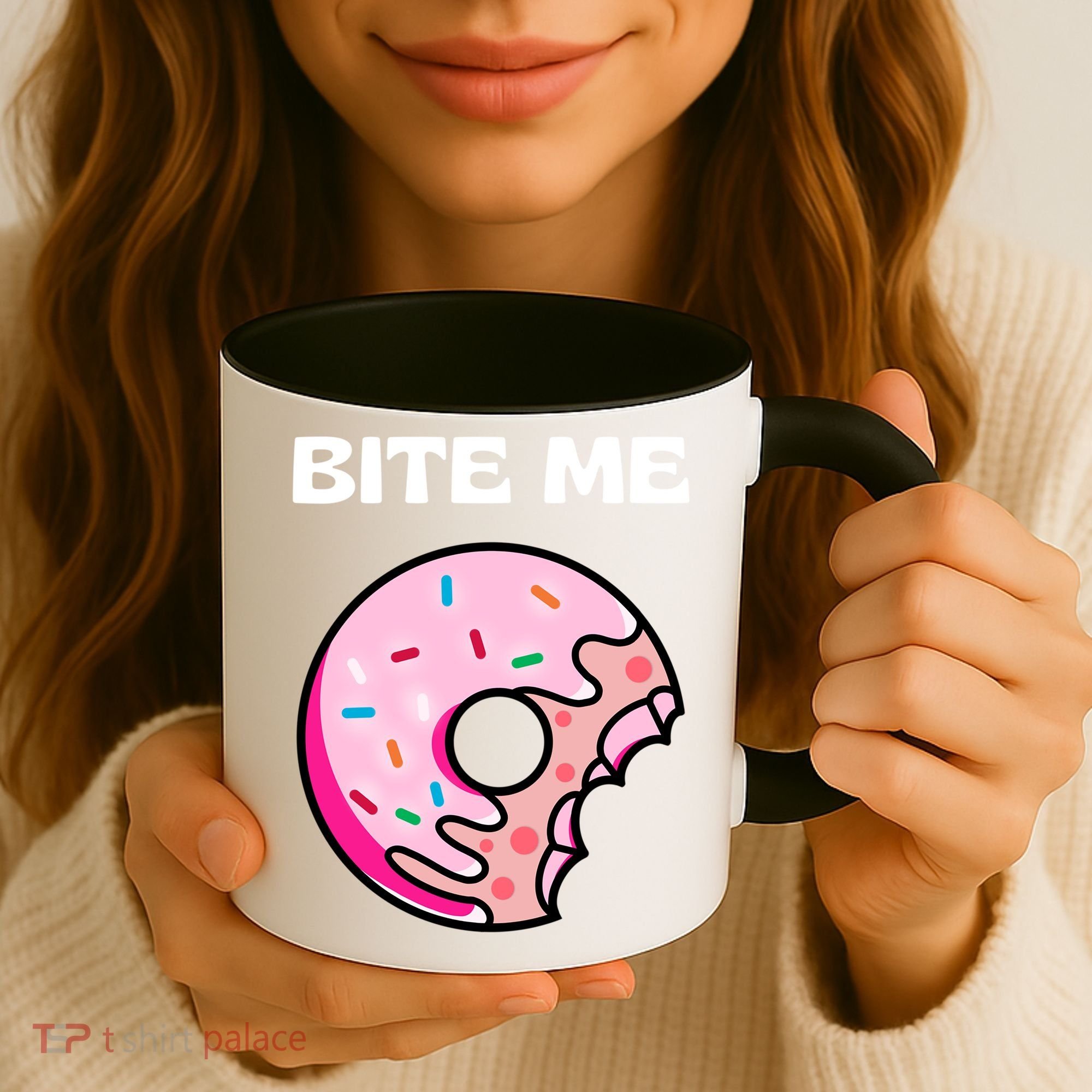Bite Me Gift Donut Crew Gift Coffee Mug