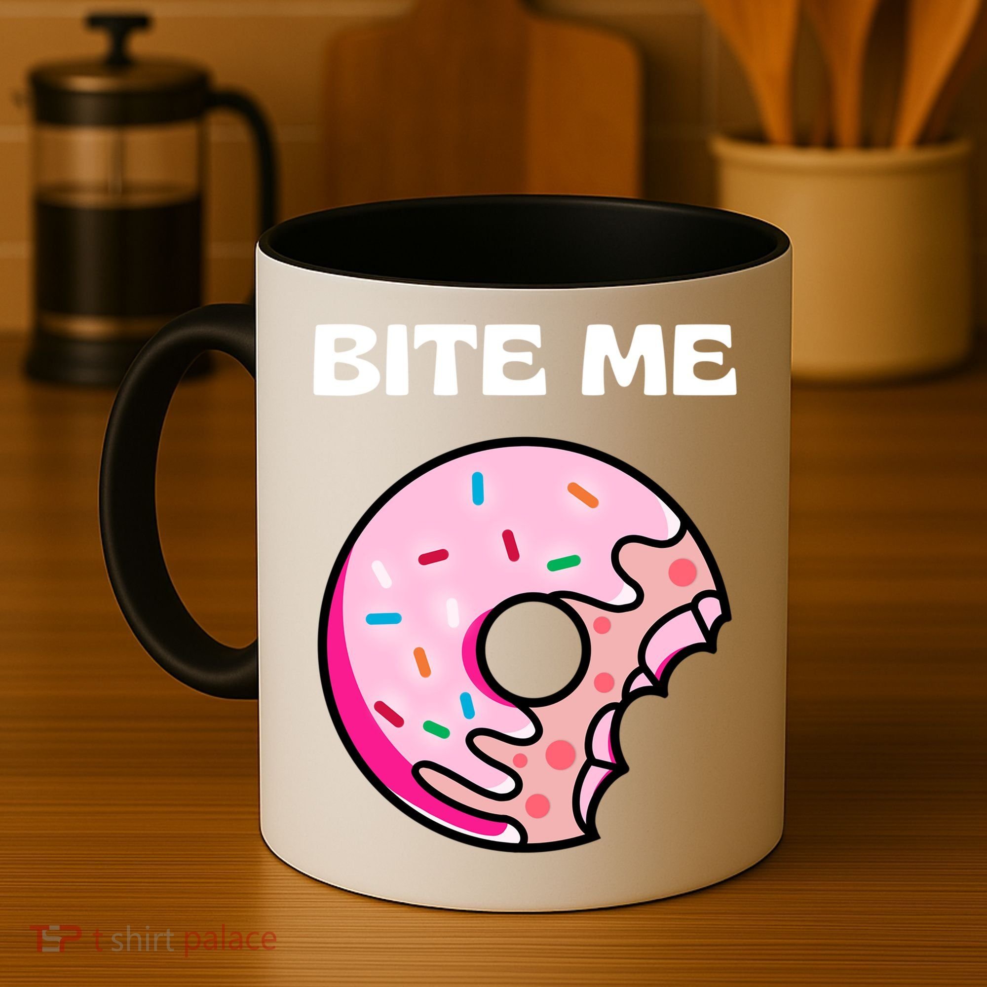 Bite Me Gift Donut Crew Gift Coffee Mug