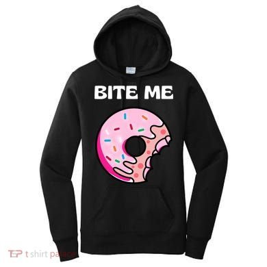 Bite Me Gift Donut Crew Gift Women's Hoodie