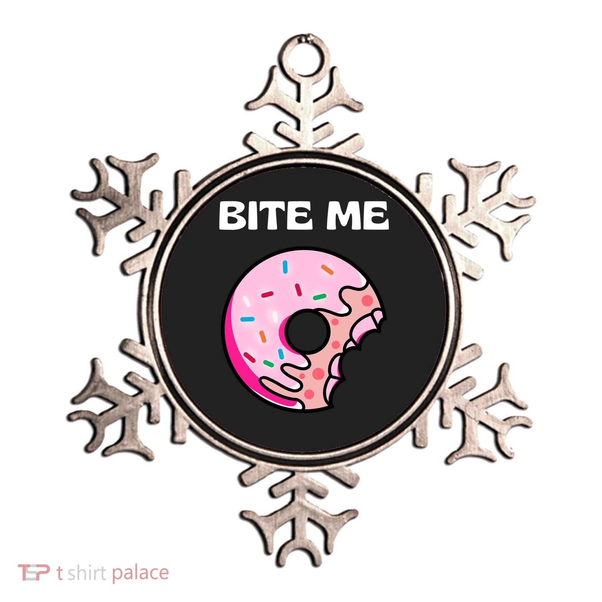 Bite Me Gift Donut Crew Gift Ornament