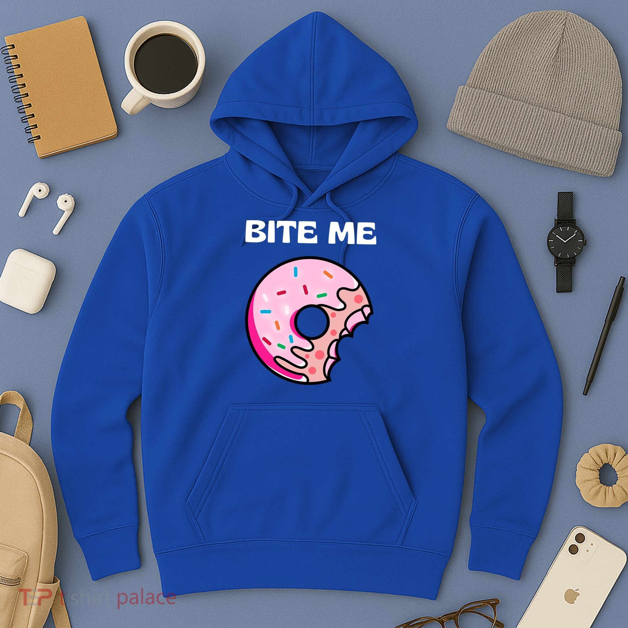 Bite Me Gift Donut Crew Gift Hoodie