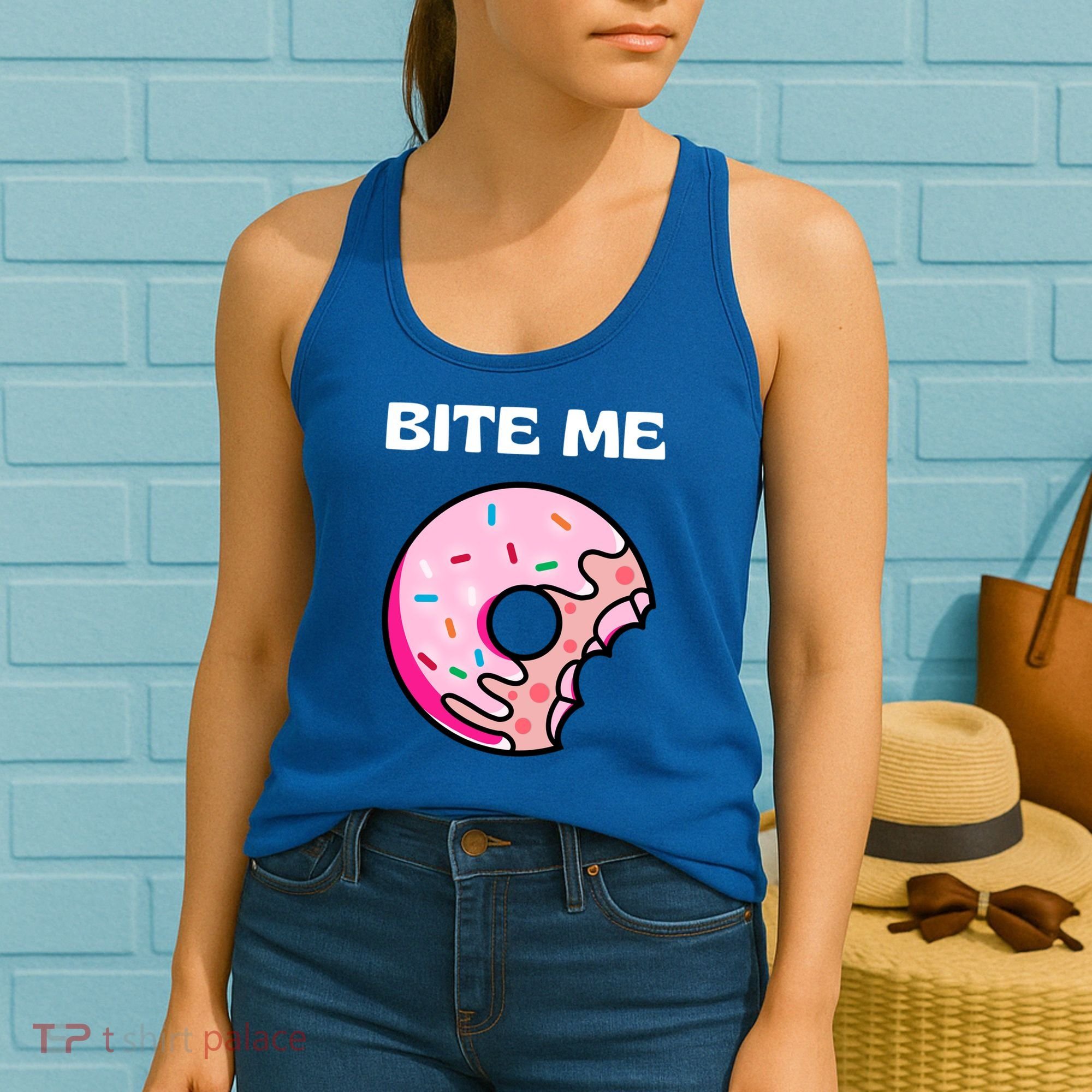 Bite Me Gift Donut Crew Gift Women's Tank Top