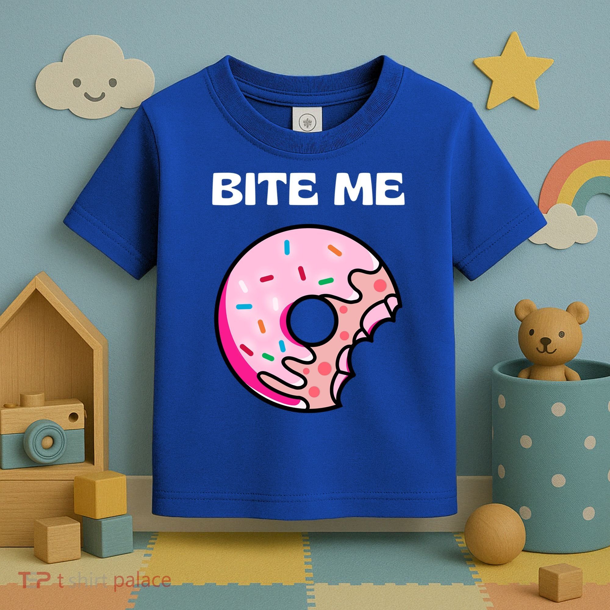 Bite Me Gift Donut Crew Gift Toddler T-Shirt