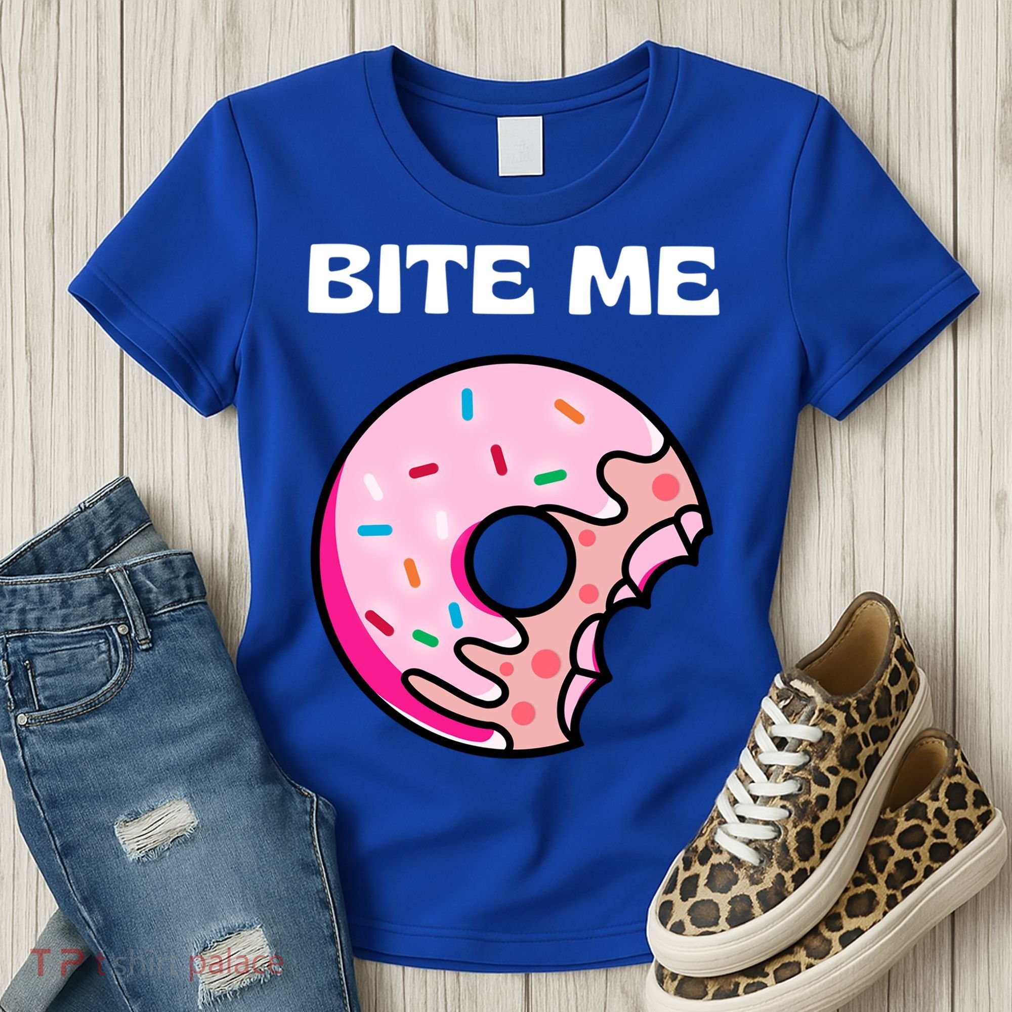Bite Me Gift Donut Crew Gift Women's T-Shirt