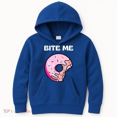 Bite Me Gift Donut Crew Gift Kids Hoodie