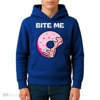 Bite Me Gift Donut Crew Gift Kids Hoodie thumb 4