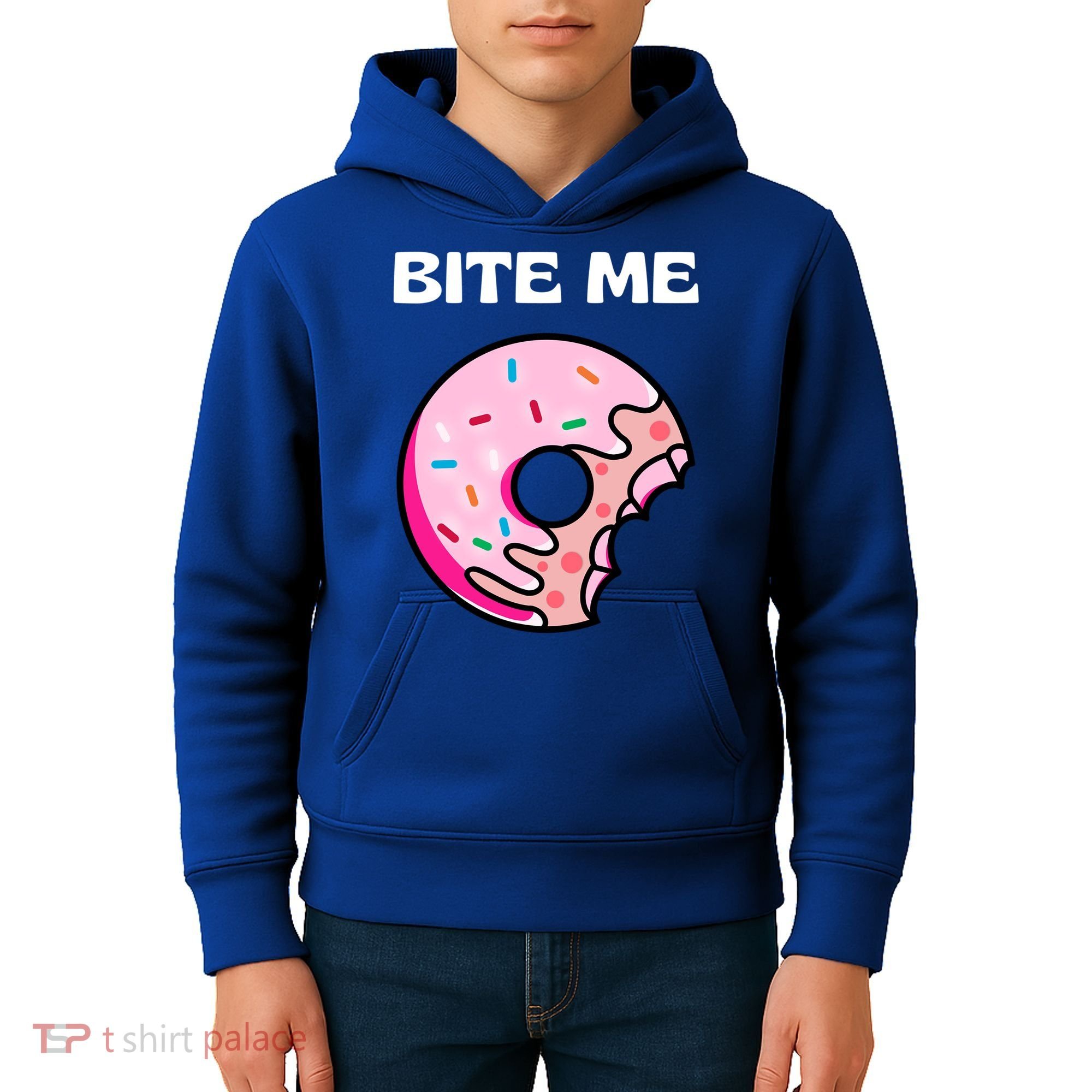 Bite Me Gift Donut Crew Gift Kids Hoodie