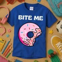 Bite Me Gift Donut Crew Gift Kids T-Shirt thumb 3