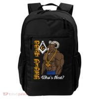 Brothers Masons Goat Rider WhoS Next Masonic FatherS Day Backpack thumb 0