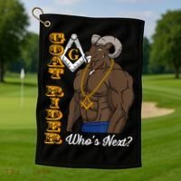 Brothers Masons Goat Rider WhoS Next Masonic FatherS Day Golf Towel thumb 1