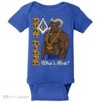 Brothers Masons Goat Rider WhoS Next Masonic FatherS Day Baby Bodysuit thumb 0