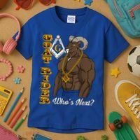 Brothers Masons Goat Rider WhoS Next Masonic FatherS Day Kids T-Shirt thumb 3
