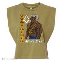 Brothers Masons Goat Rider WhoS Next Masonic FatherS Day Garment-Dyed Women's Muscle Tee thumb 0