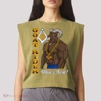 Brothers Masons Goat Rider WhoS Next Masonic FatherS Day Garment-Dyed Women's Muscle Tee thumb 2