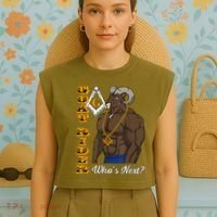 Brothers Masons Goat Rider WhoS Next Masonic FatherS Day Garment-Dyed Women's Muscle Tee thumb 4