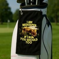 Beekeeper Meaningful Gift Honeycomb Honey Bee Beekeeping Gift Golf Towel thumb 2
