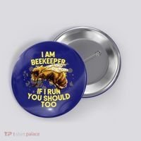 Beekeeper Meaningful Gift Honeycomb Honey Bee Beekeeping Gift Button thumb 0