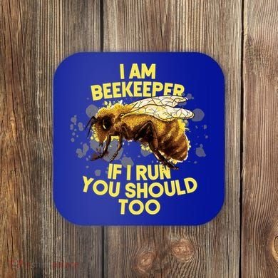 Beekeeper Meaningful Gift Honeycomb Honey Bee Beekeeping Gift Coaster