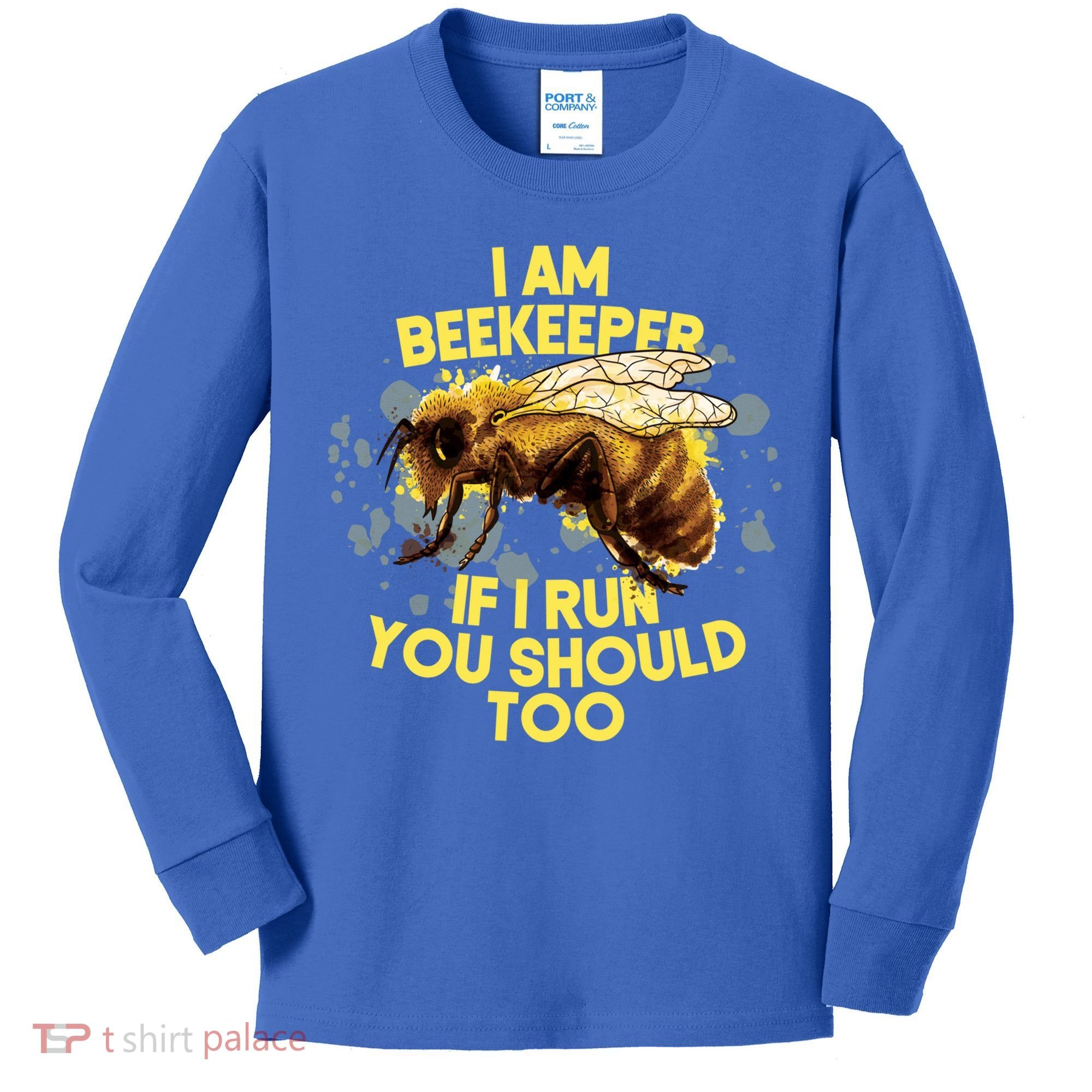 Beekeeper Meaningful Gift Honeycomb Honey Bee Beekeeping Gift Kids Long Sleeve Shirt