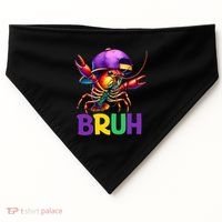 Bruh Mardi Gras Bruh Crawfish Mardi Gras USA-Made Doggie Bandana thumb 0