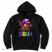 Bruh Mardi Gras Bruh Crawfish Mardi Gras Hoodie thumb 0