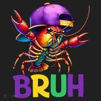 Bruh Mardi Gras Bruh Crawfish Mardi Gras Beanie thumb 2