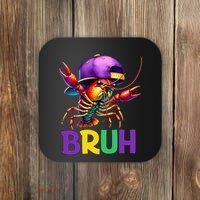 Bruh Mardi Gras Bruh Crawfish Mardi Gras Coaster thumb 0