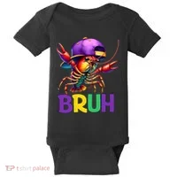Bruh Mardi Gras Bruh Crawfish Mardi Gras Baby Bodysuit thumb 0