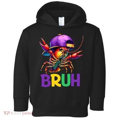 Bruh Mardi Gras Bruh Crawfish Mardi Gras Toddler Hoodie