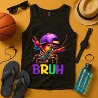 Bruh Mardi Gras Bruh Crawfish Mardi Gras Tank Top thumb 4