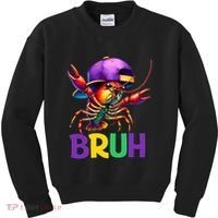 Bruh Mardi Gras Bruh Crawfish Mardi Gras Kids Sweatshirt thumb 0