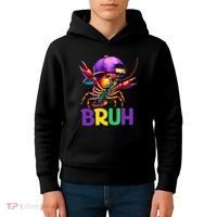 Bruh Mardi Gras Bruh Crawfish Mardi Gras Kids Hoodie thumb 4