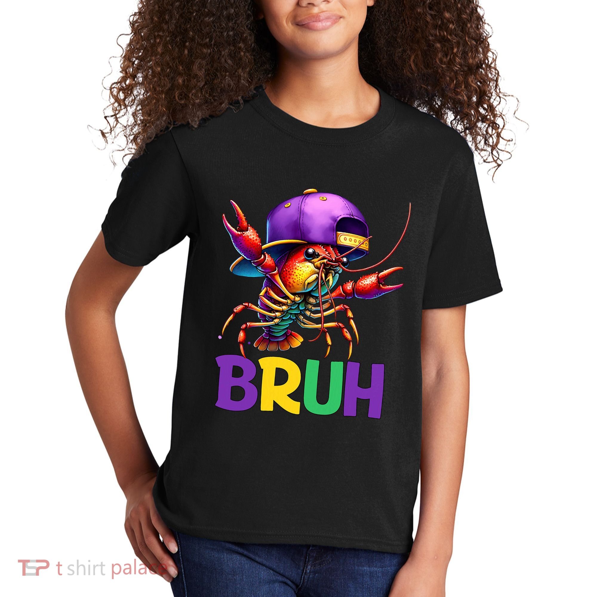 Bruh Mardi Gras Bruh Crawfish Mardi Gras Kids T-Shirt