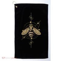 Beekeeper Meaningful Gift Honeycomb Honey Bee Compass Beekeeping Great Gift Golf Towel thumb 0
