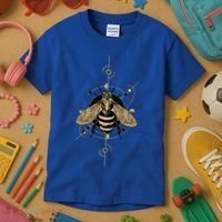 Beekeeper Meaningful Gift Honeycomb Honey Bee Compass Beekeeping Great Gift Kids T-Shirt thumb 3