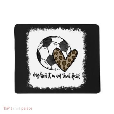 Bleached My Heart Is On That Field Soccer Mom Leopard Mousepad