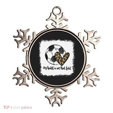 Bleached My Heart Is On That Field Soccer Mom Leopard Ornament