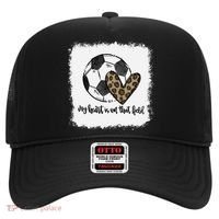 Bleached My Heart Is On That Field Soccer Mom Leopard Hat thumb 0