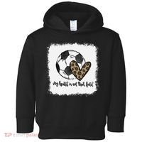 Bleached My Heart Is On That Field Soccer Mom Leopard Toddler Hoodie thumb 0
