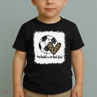 Bleached My Heart Is On That Field Soccer Mom Leopard Toddler T-Shirt thumb 2