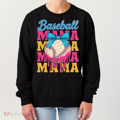 Baseball Mama Home Plate Ice Cream Drip With Sprinkles Drip Women's Sweatshirt