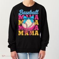 Baseball Mama Home Plate Ice Cream Drip With Sprinkles Drip Women's Sweatshirt thumb 0