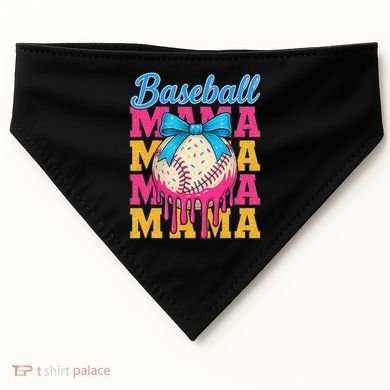 Baseball Mama Home Plate Ice Cream Drip With Sprinkles Drip USA-Made Doggie Bandana