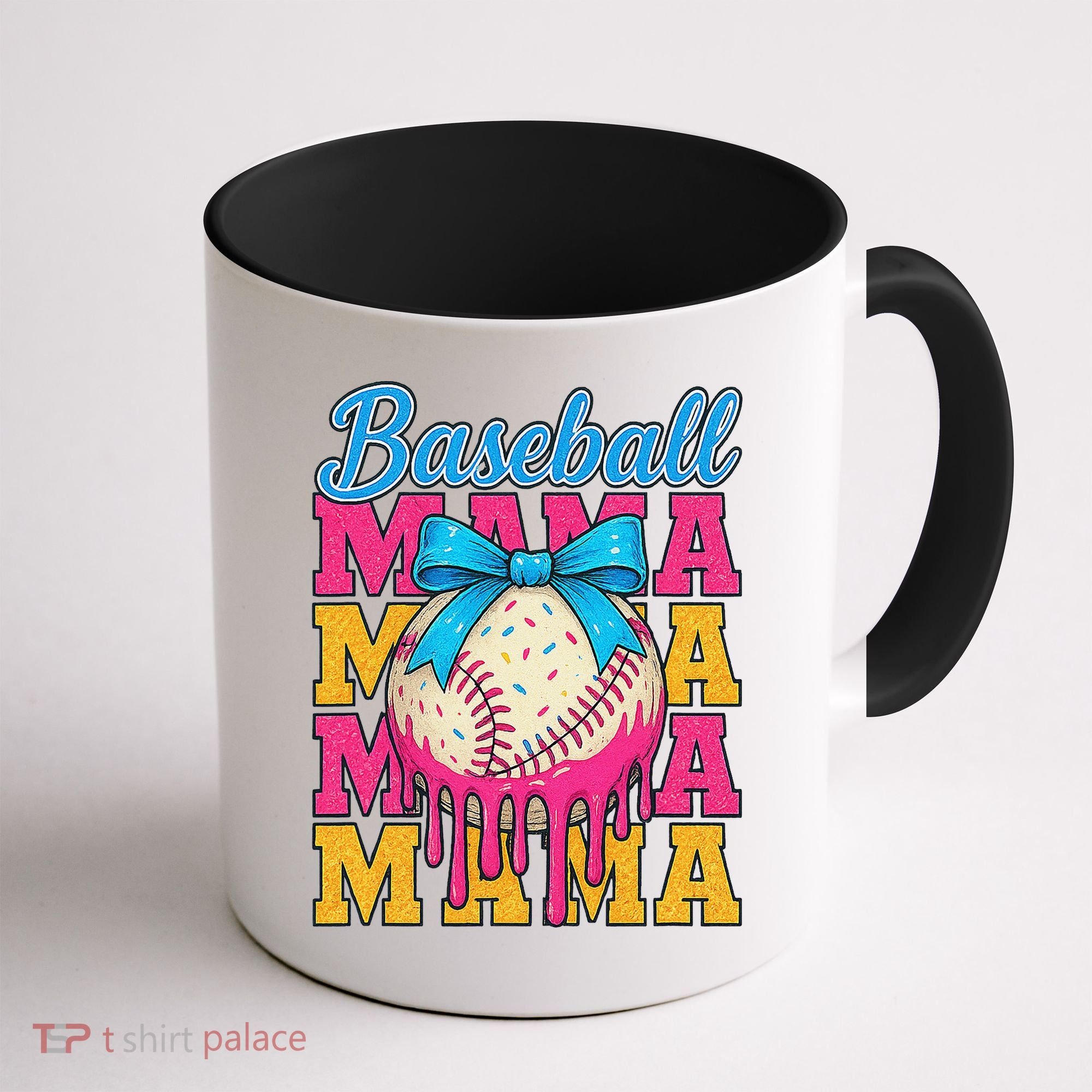 Baseball Mama Home Plate Ice Cream Drip With Sprinkles Drip Coffee Mug
