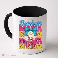 Baseball Mama Home Plate Ice Cream Drip With Sprinkles Drip Coffee Mug thumb 0