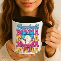 Baseball Mama Home Plate Ice Cream Drip With Sprinkles Drip Coffee Mug thumb 3