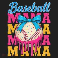 Baseball Mama Home Plate Ice Cream Drip With Sprinkles Drip Beanie thumb 2